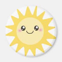 Sun heureux mignon aimants pour réfrigérateur