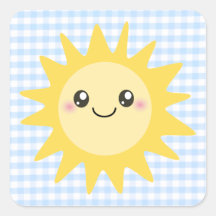Sun heureux mignon autocollant