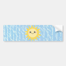 Sun heureux mignon autocollants pour voiture