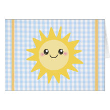 Sun heureux mignon carte de vœux
