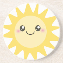 Sun heureux mignon dessous de verres