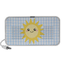 Sun heureux mignon haut-parleurs notebook