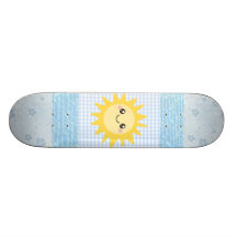 Sun heureux mignon planches à roulettes customisées