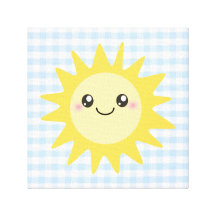 Sun heureux mignon toile tendue