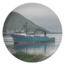 Sun Pacifique, bateau de pêche de crabe dans le po Assiettes Pour Soirée