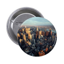 Sun place sur la vue de paysage urbain de New York Pin's Avec Agrafe
