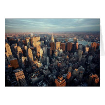 Sun place sur la vue de paysage urbain de New York Cartes