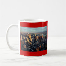 Sun place sur la vue de paysage urbain de New York Tasse