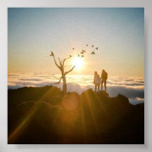 Sunrise Clouds Poster