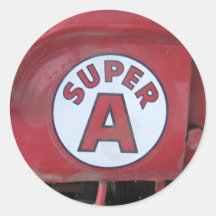 Superbe un camion vintage adhésif rond