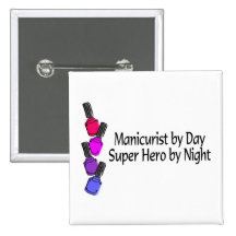 Superhéros de manucure badges