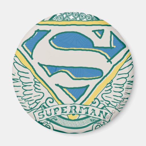 Superman a esquissé la crête magnets pour réfrigérateur