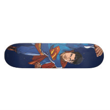Superman volant en avant plateaux de skateboards