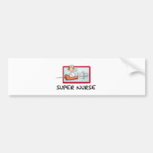 supernurse - infirmière humoristique de bande dess adhésifs pour voiture