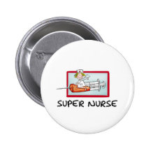 supernurse - infirmière humoristique de bande dess pin's