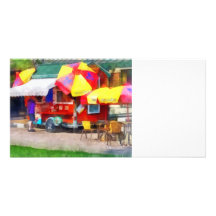 Support de hot-dog dans le mail cartes de vœux avec photo