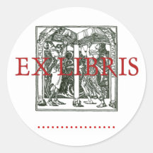 Supports ex de livre de Libris Autocollant Rond