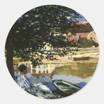 Sur la banque de la Seine, Monet, impressionisme v Autocollants