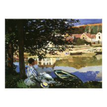 Sur la banque de la Seine, Monet, impressionisme v Bristols Personnalisés