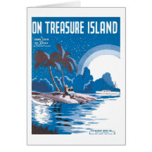 Sur la couverture vintage de Songbook d'île de tré Cartes