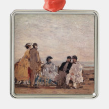 Sur la plage chez Trouville, c.1865 Ornement