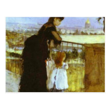 Sur le balcon cartes postales