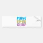 Surf d'amour de paix autocollants pour voiture
