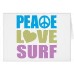Surf d'amour de paix carte de vœux