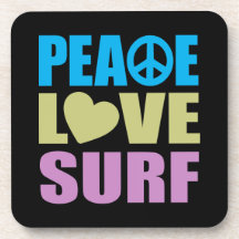 Surf d'amour de paix sous-bock