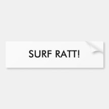SURF RATT ! Adhésif pour pare-chocs Autocollant Pour Voiture