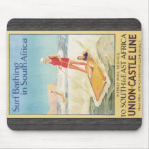 Surf se baignant en Afrique du Sud, cru Tapis De Souris