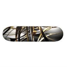 Surfer argenté d'or plateaux de planche à roulettes
