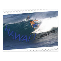 Surfer de carte postale d'anniversaire de statehoo