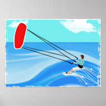 Surfer de cerf-volant posters