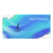 Surfer de mer cartes de vœux avec photo