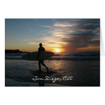 Surfer de San Diego Cartes De Vœux