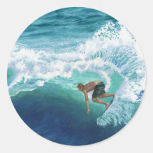 Surfer de Skimboard Adhésif Rond