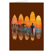Surfer pur carte de vœux