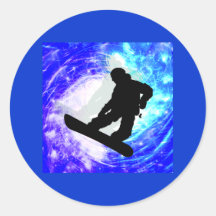 Surfeur dans le blanc dehors autocollant
