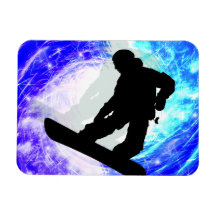Surfeur dans le blanc dehors magnets rectangulaires