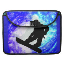 Surfeur dans le blanc dehors housse MacBook pro