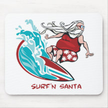 Surf'n Père Noël Tapis De Souris
