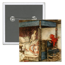 Surprise de gnome par Arthur Rackham Badge Avec Épingle