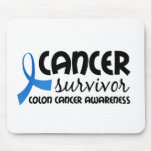 Survivant - conscience de cancer du colon tapis de souris