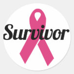 Survivant de cancer du sein adhésif rond