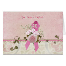 Survivant de cancer du sein carte de vœux