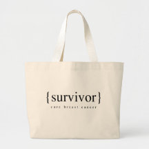 Survivant de cancer du sein sacs en toile