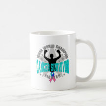 Survivant dur de champion du monde de cancer de la mug à café