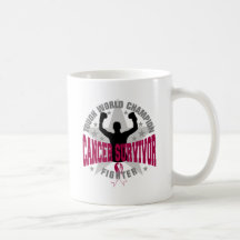 Survivant dur de champion du monde de cancer de la tasses à café