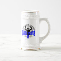 Survivant dur de champion du monde de cancer du co mug
